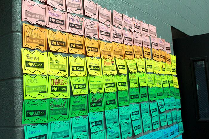 The East Gay Straight Alliance participated in Ally Week Sept. 26-30 by allowing students to sign pledges to show their support for the LGBT community.