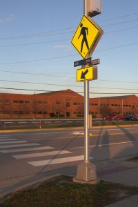 The West Chester Rd. crosswalk near the West High School. New safety measures have been put in place since the accident in September.