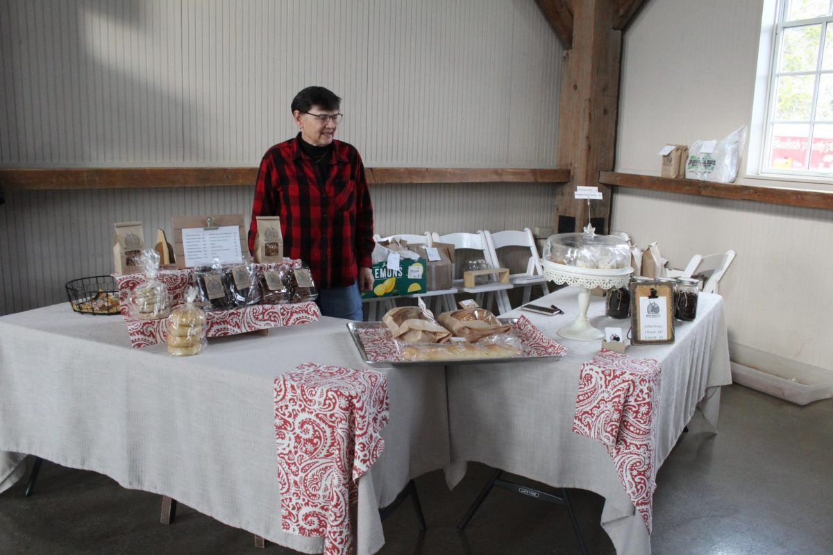 Mwibula owner Debra Liston awaits customers at her booth. Mwimbula has been a staple business at the Winter Market for over six years.