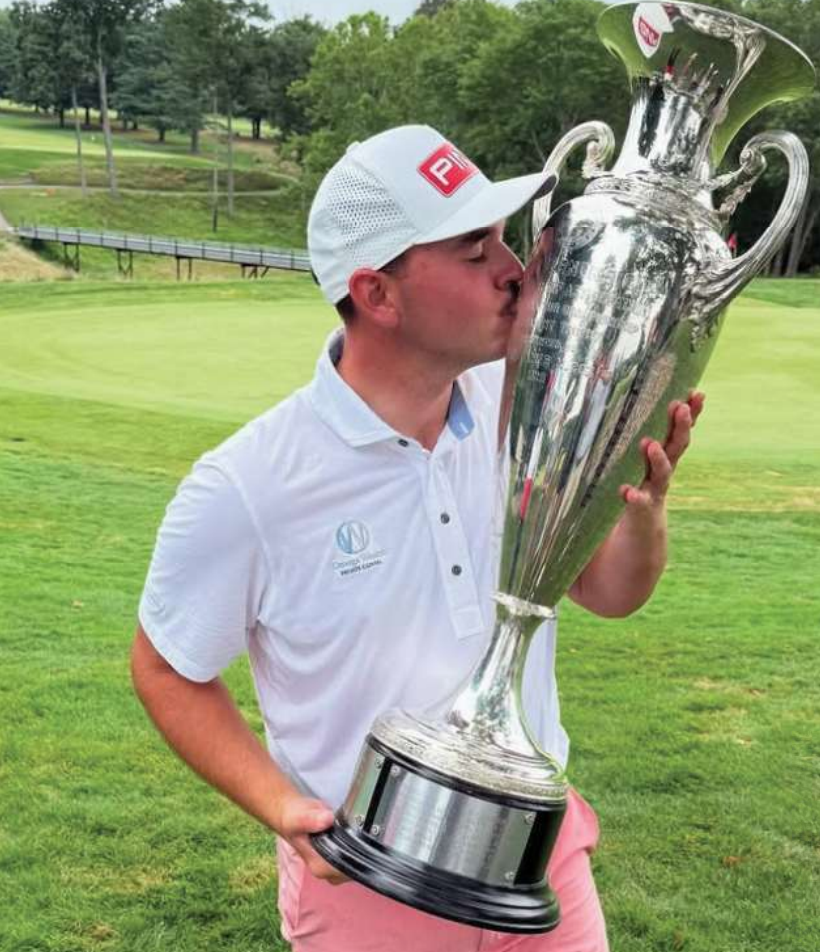 Joe Wilson celebrates his win at the Ohio Amateur on July 18, 2025. This tournament was held in Zanesville, Ohio at the Zanesville Country Club.